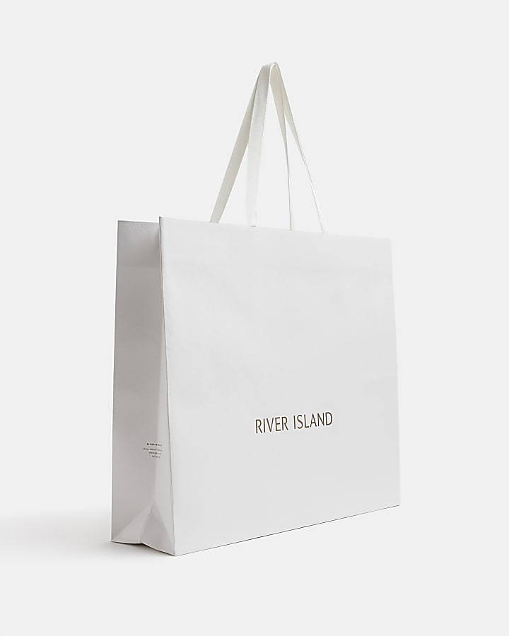 White Medium River Island Gift Bag