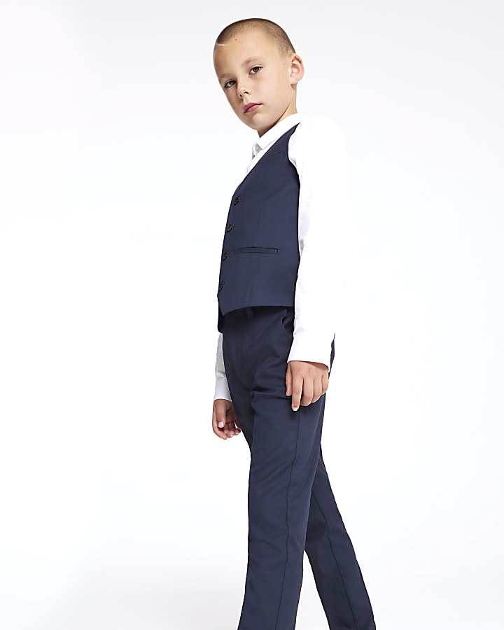 Boys navy suit trousers