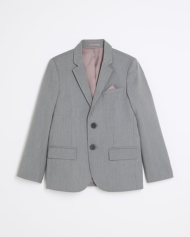 Boys grey tailored suit jacket