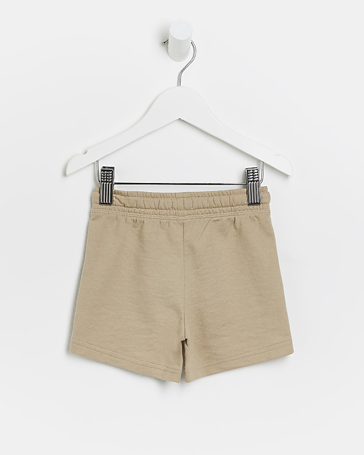 Mini boys stone RR jersey shorts