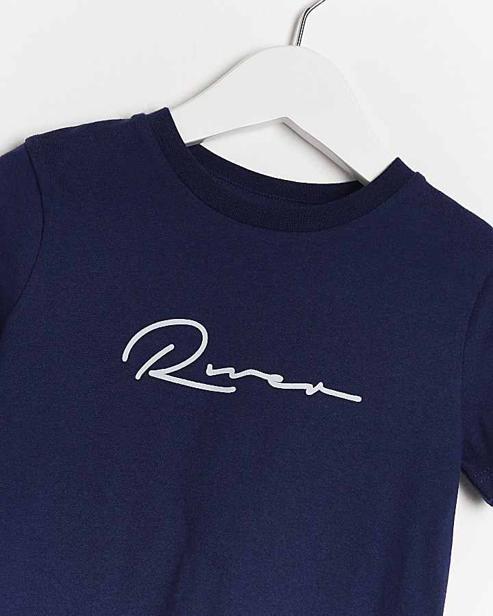 Mini boys navy River t-shirt