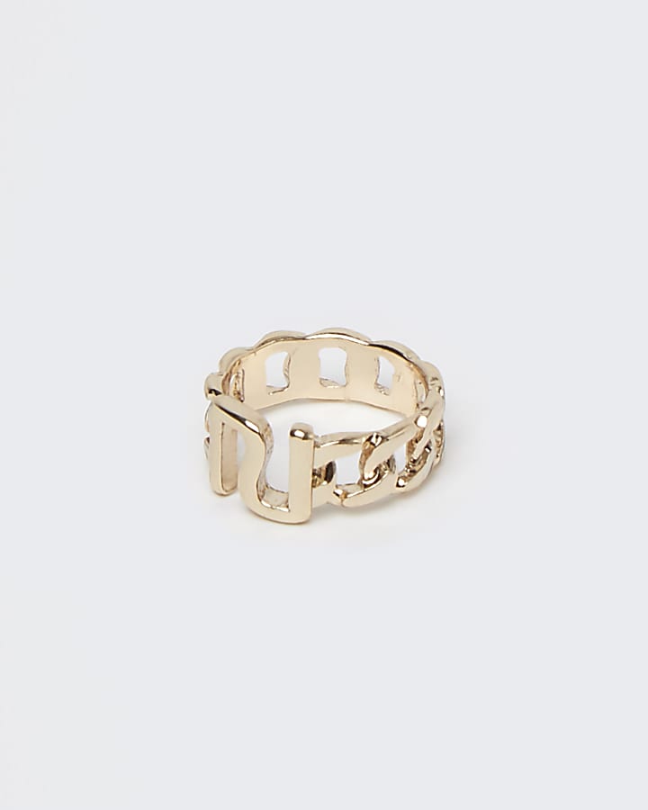 Girls gold RI chain ring