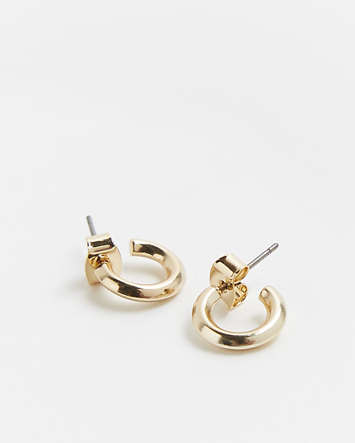 Girls gold plated hoop earrings