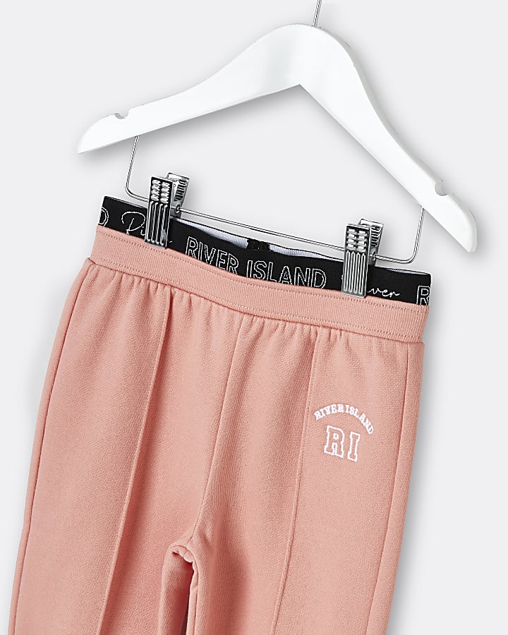 Mini girls orange RI waistband joggers