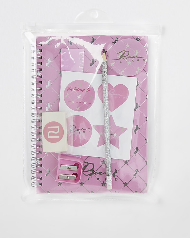 Pink unicorn stationery set