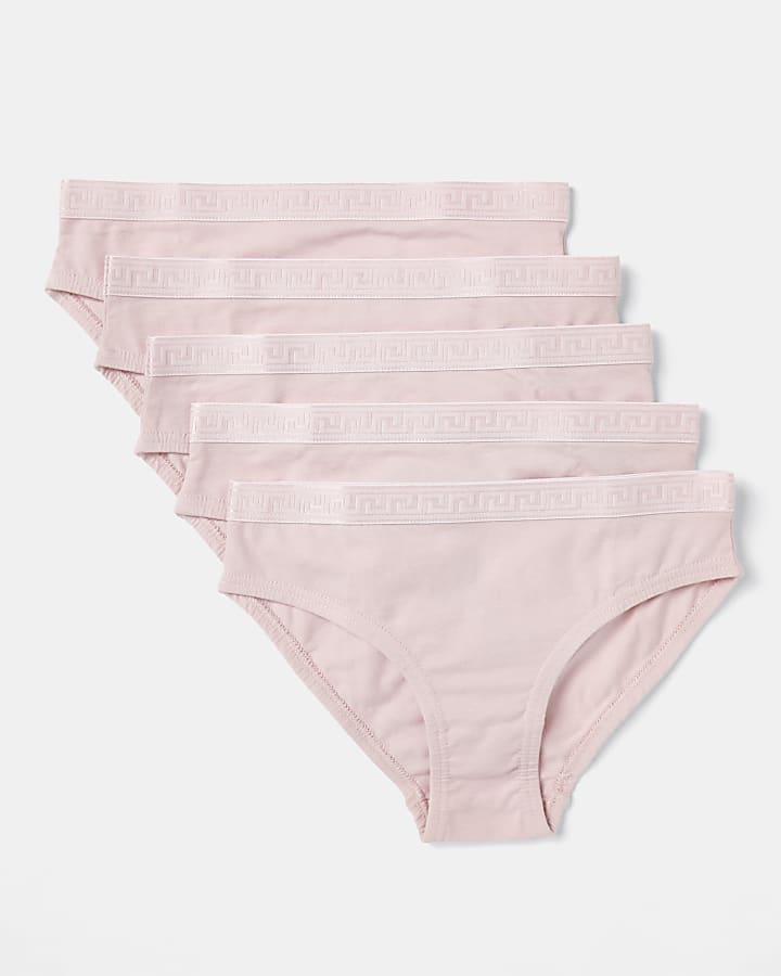 Girls pink briefs 5 pack