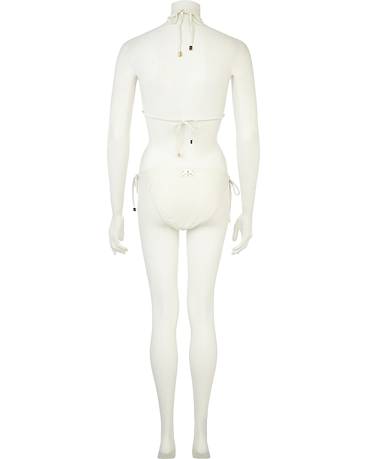 Cream Pacha embellished bikini bottoms