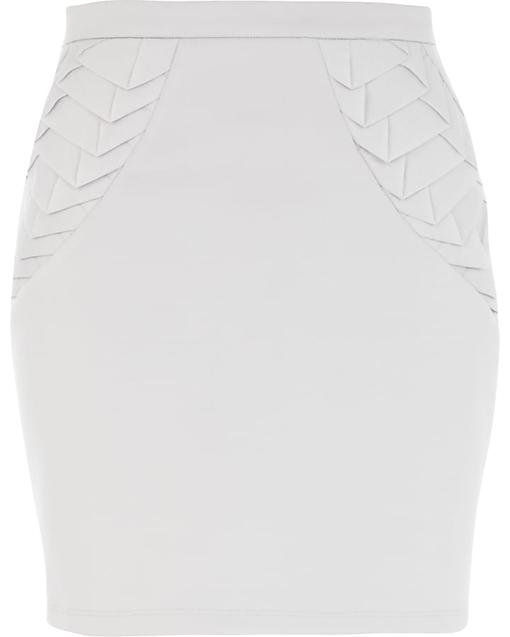 Grey Georgia Hardinge bodycon mini skirt