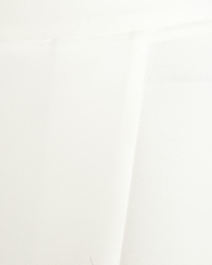 White wrap mini skirt