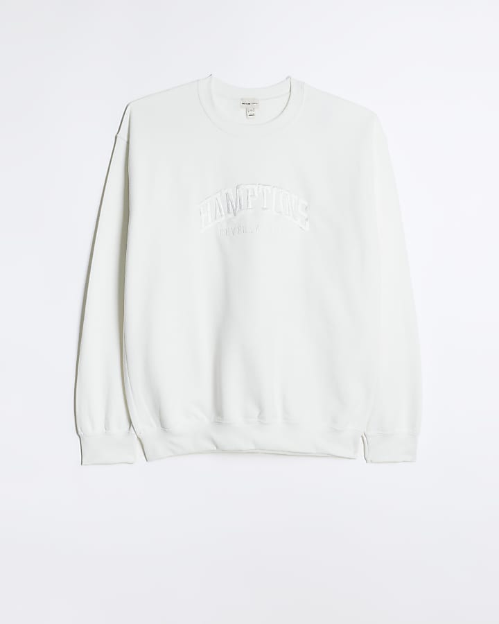 White embroidered sweatshirt