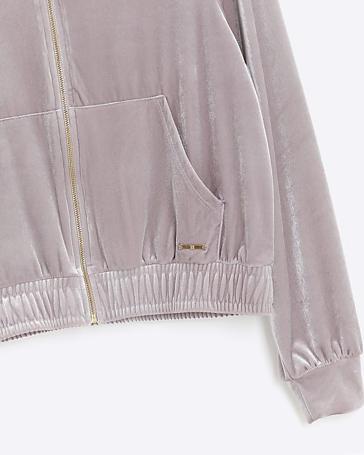 Purple velour hoodie