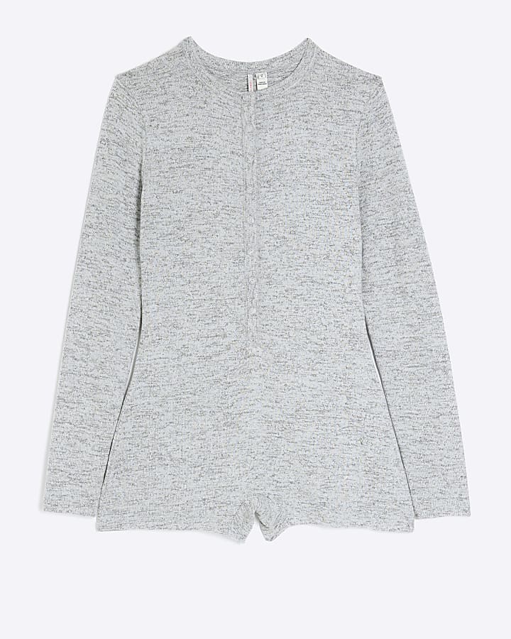 Grey long sleeve lounge onesie