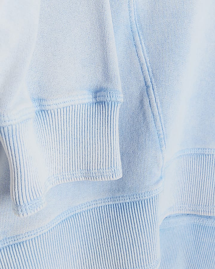 Blue washed asymmetric sweatshirt