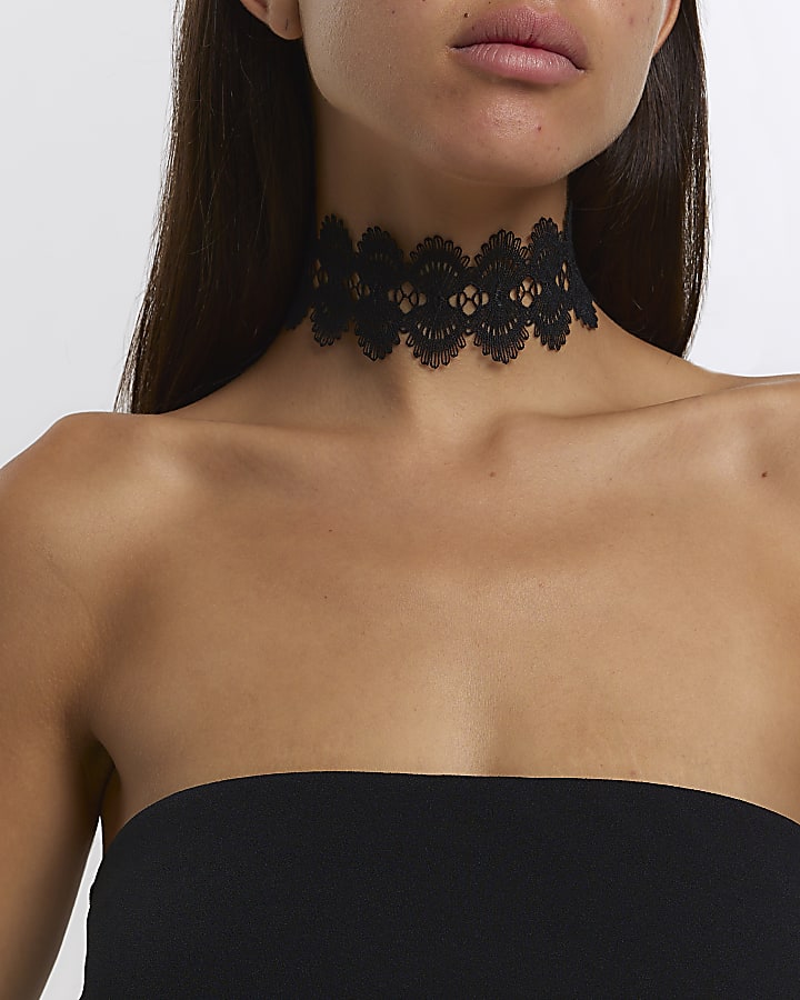 Black Lace Choker Necklace