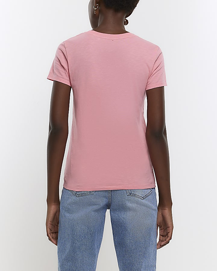 Pink short sleeve t-shirt