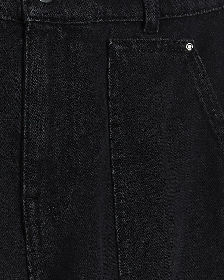 Petite black utility cargo trousers