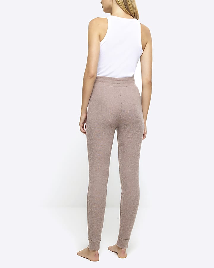 Stone brushed rib tie leggings