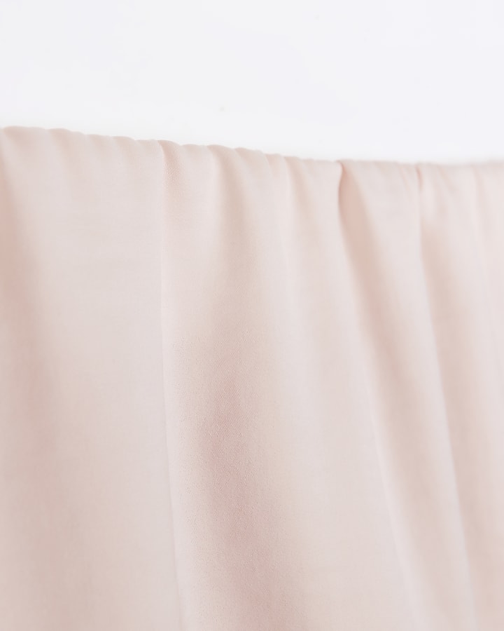Pink Satin Bandeau Top