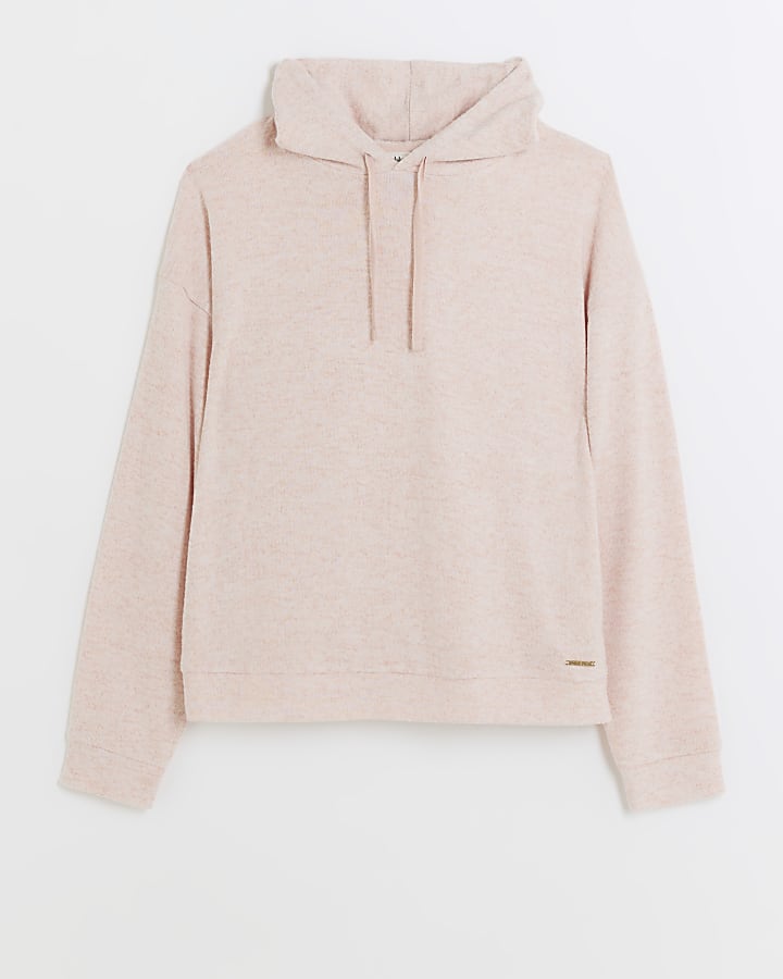 Pink long sleeve lounge hoodie