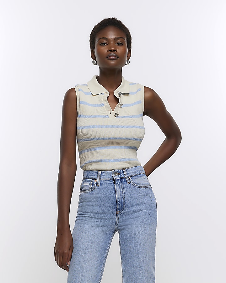 River island vest tops sales
