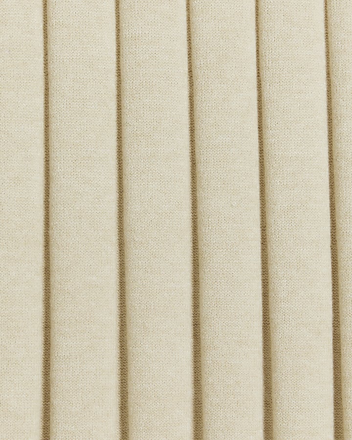 Beige high neck jumper maxi dress