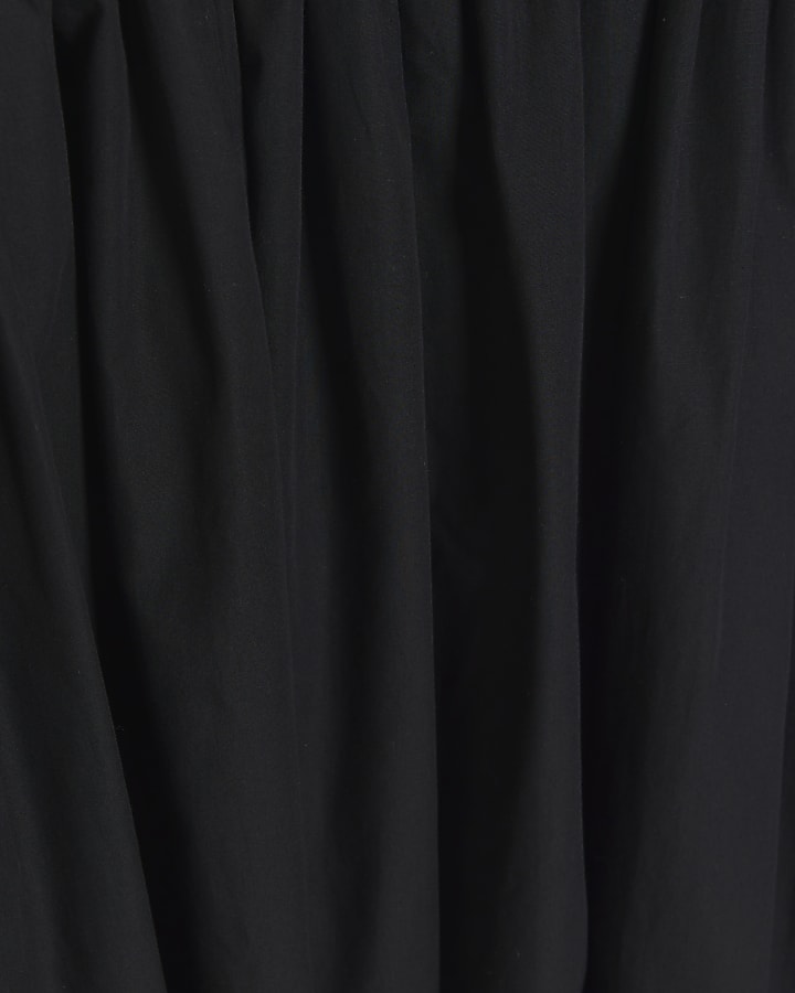 Black bandeau prom maxi dress