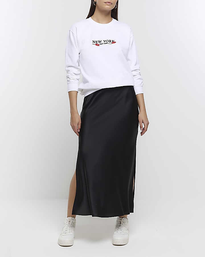White graphic print sweatshirt