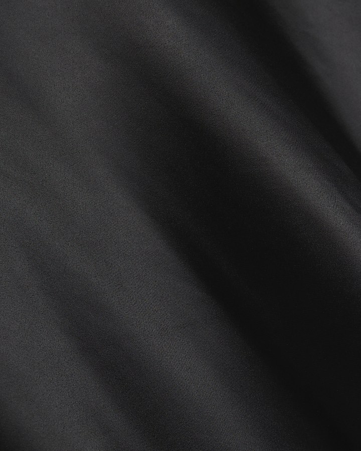 Black Satin Maxi Skirt