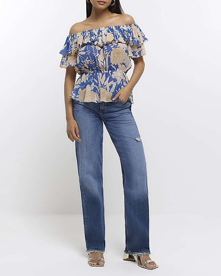 Blue print bardot top