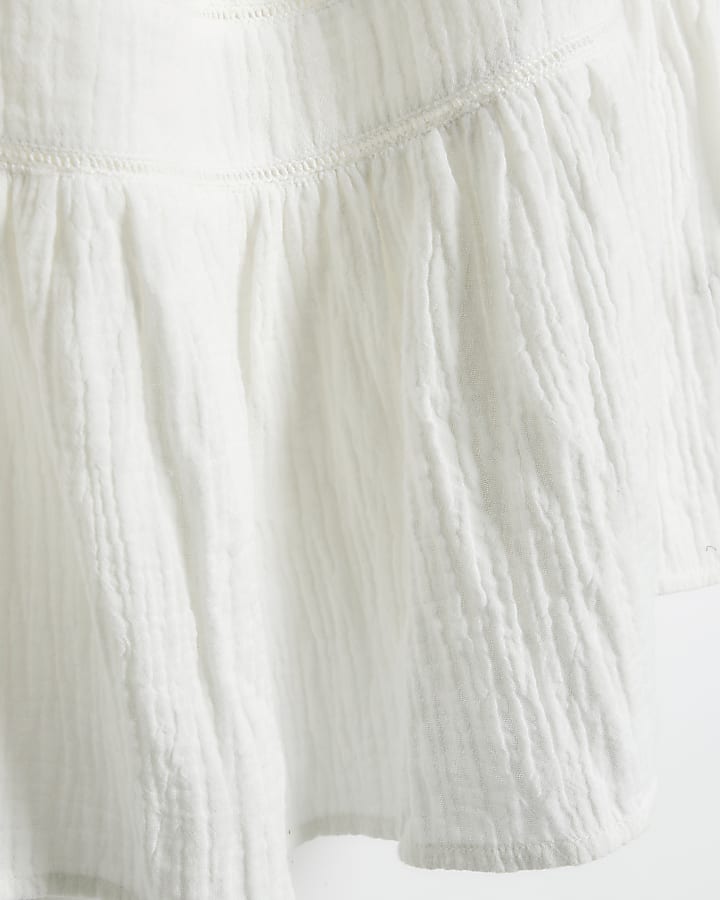 Cream smock mini dress