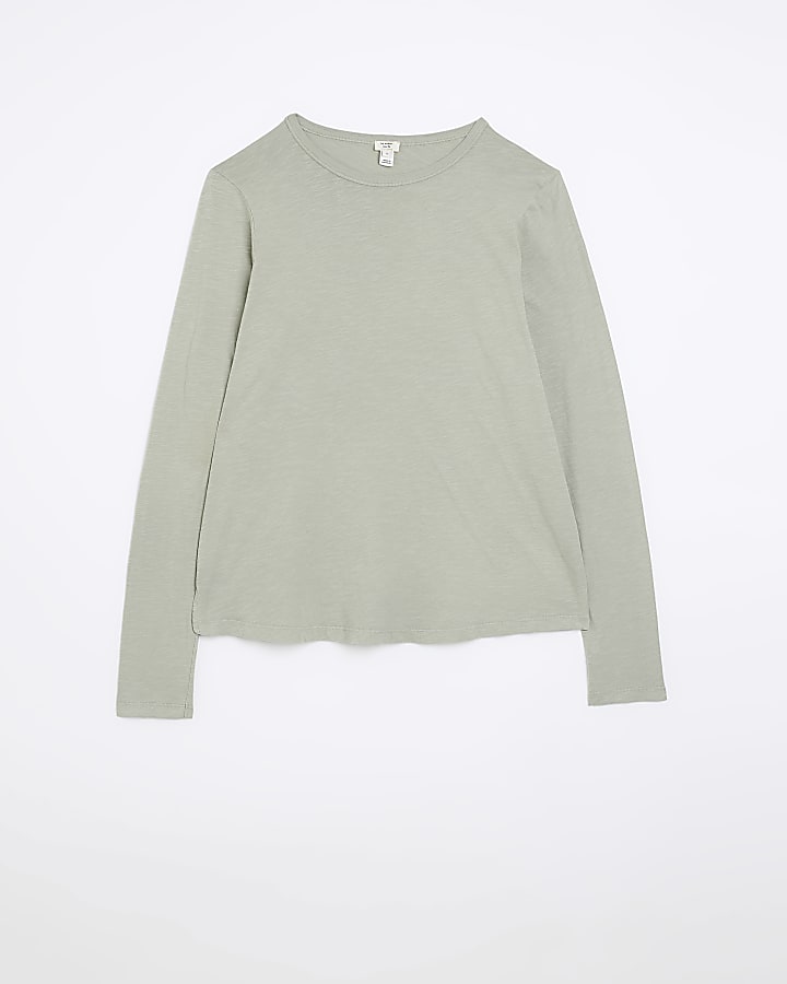 Khaki long sleeve t-shirt