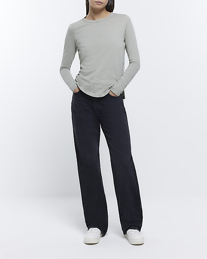 Khaki long sleeve t-shirt