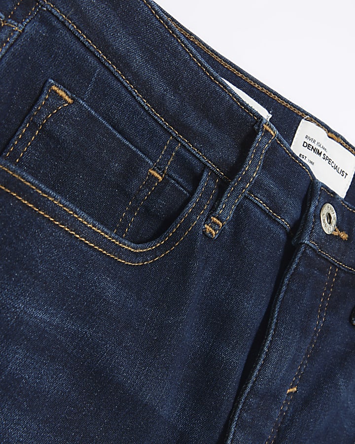 Blue high waisted bum sculpt skinny jeans