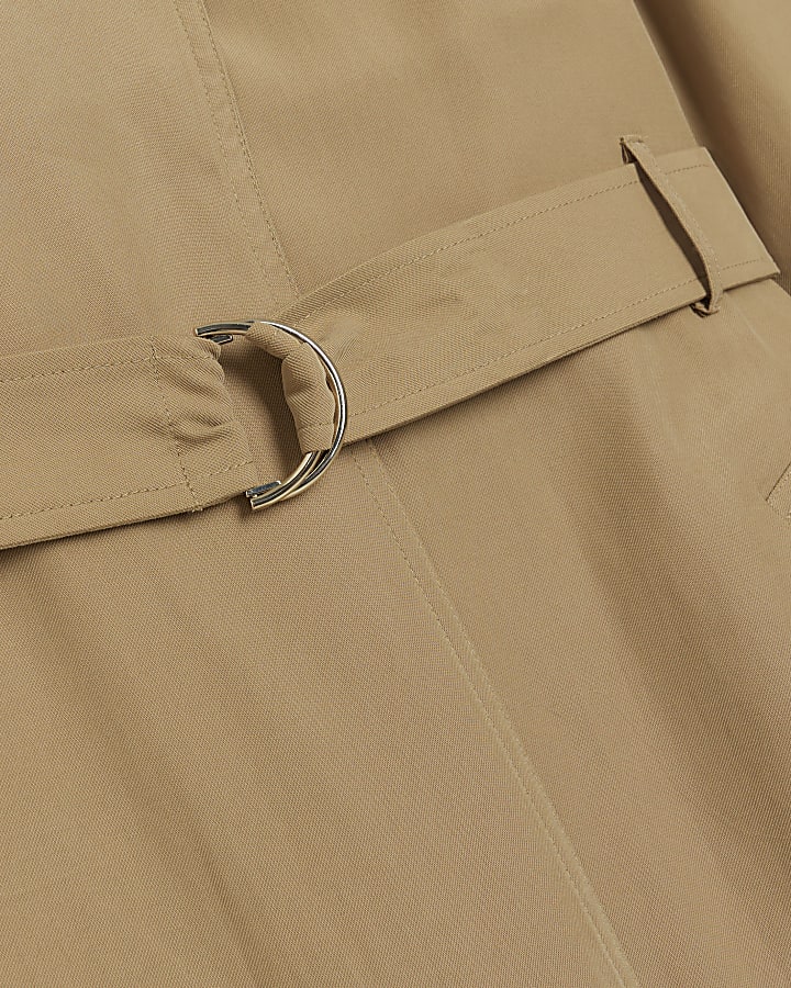 Plus beige longline trench coat