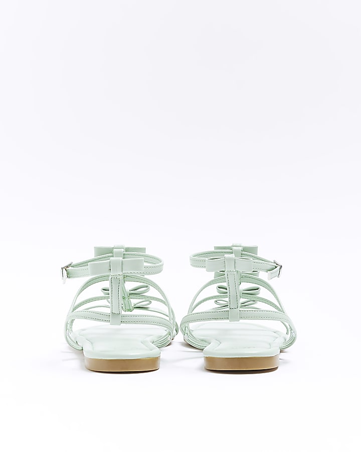 Green - Light Bow Gladiator Sandal