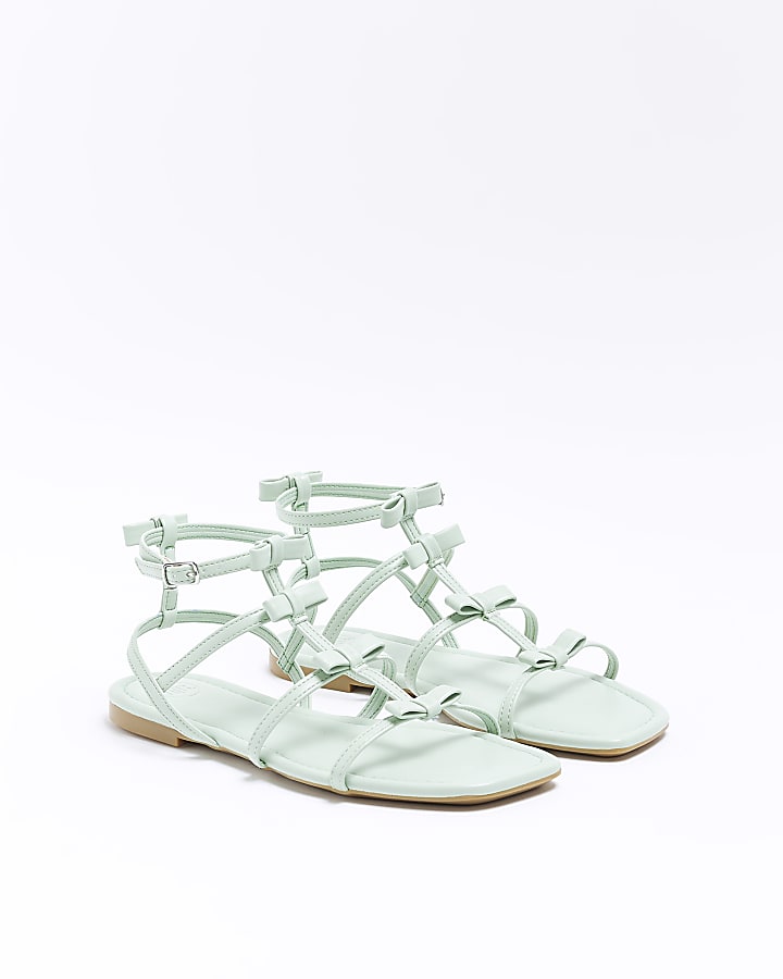 Green - Light Bow Gladiator Sandal