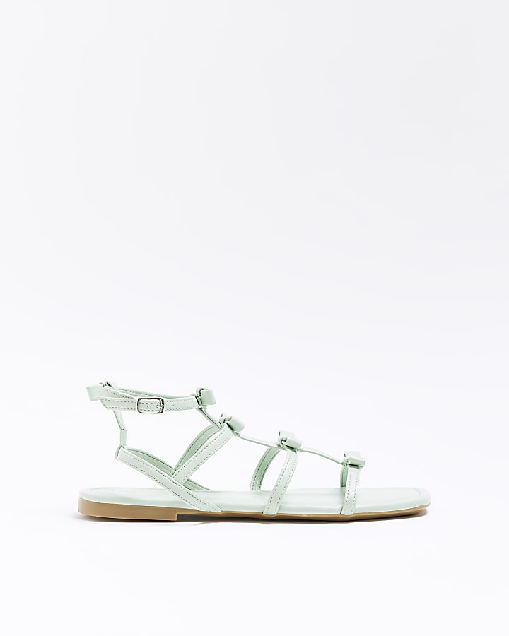 Green - Light Bow Gladiator Sandal