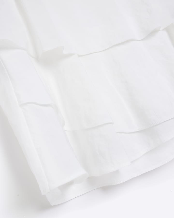 White layered sleeveless top