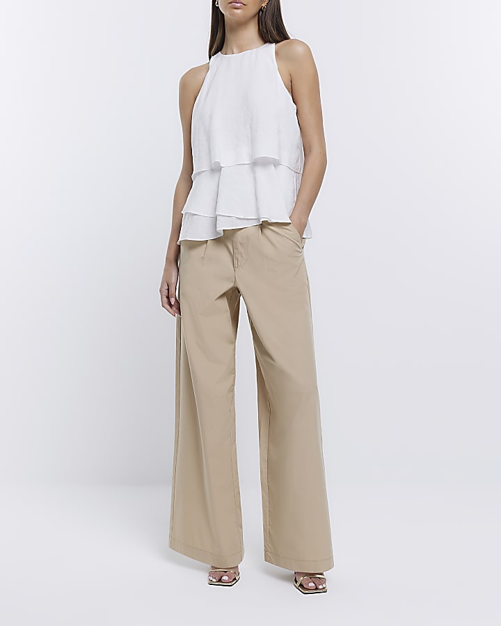 White layered sleeveless top