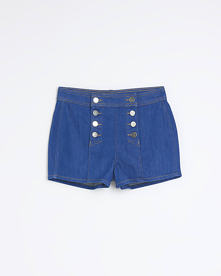 Denim high waisted shorts
