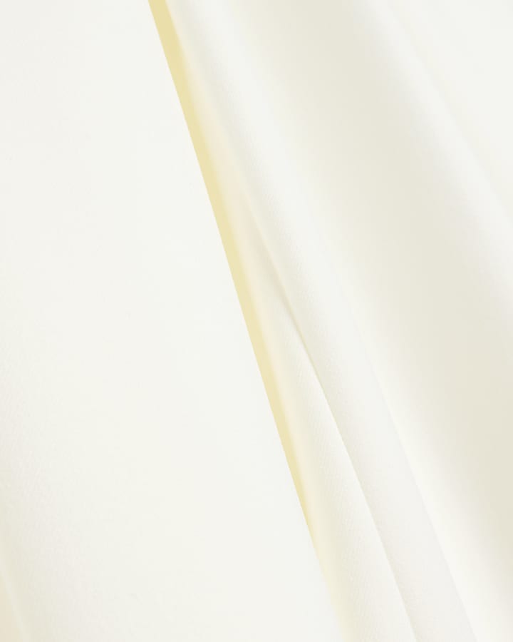 White RI Studio pleated wide leg trousers