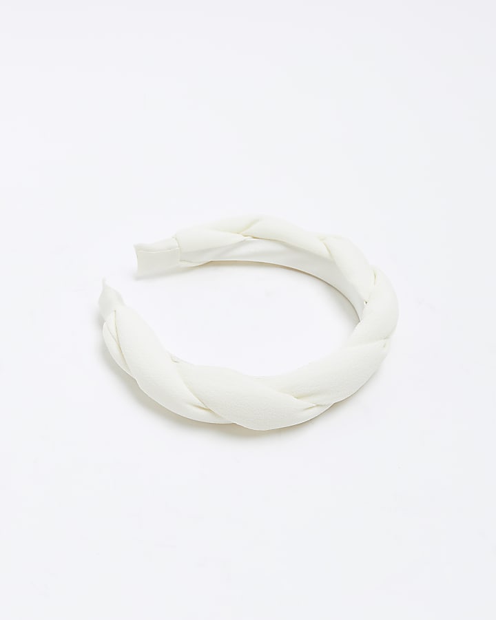 White Plaited Head Band