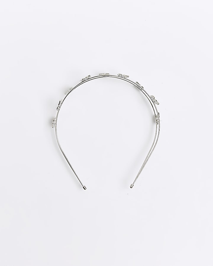 Silver Butterfly Head Band