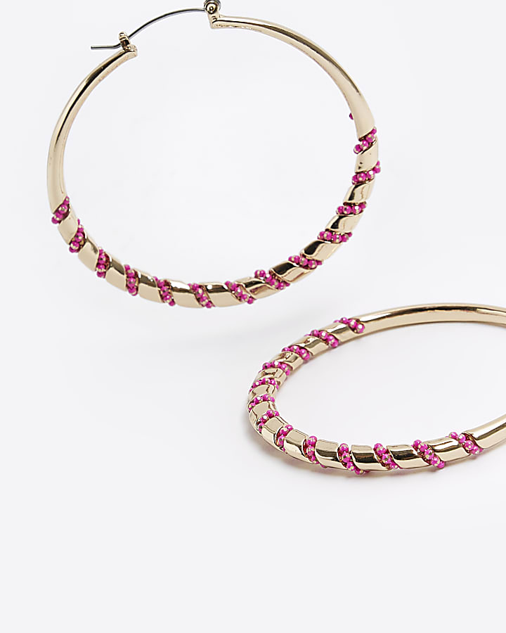 Gold Wrap Hoop Earrings