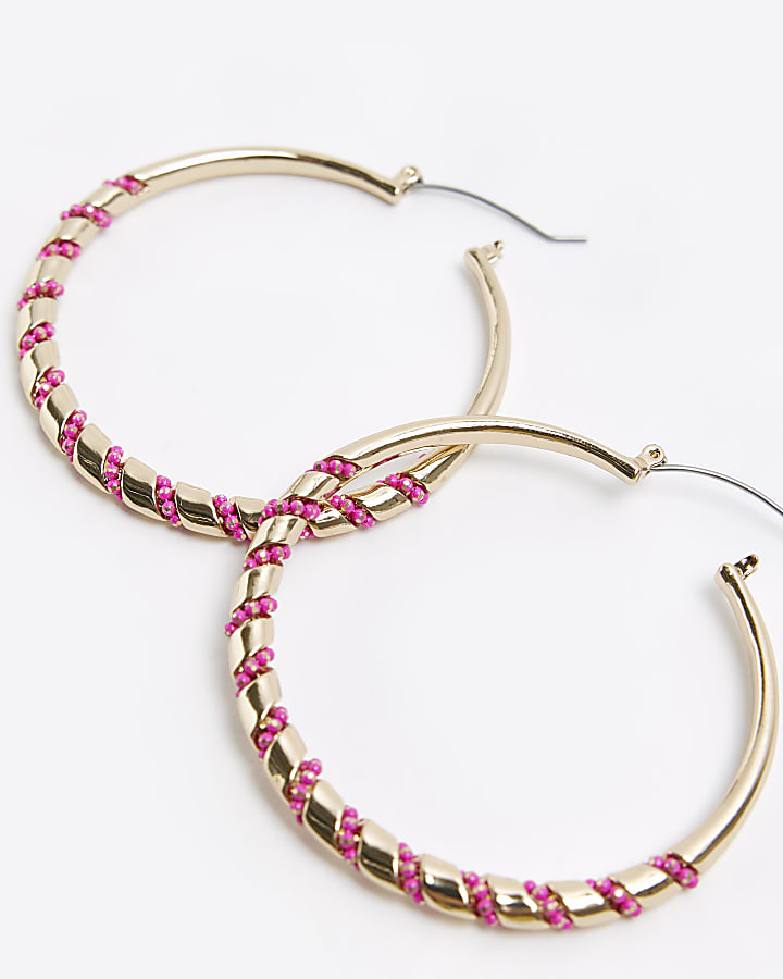 Gold Wrap Hoop Earrings