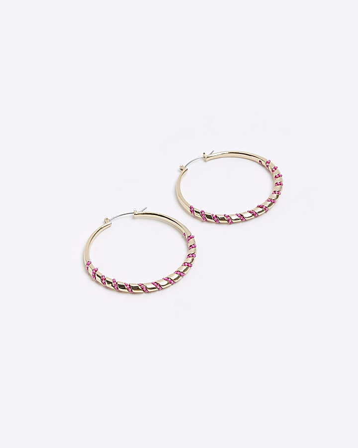 Gold Wrap Hoop Earrings