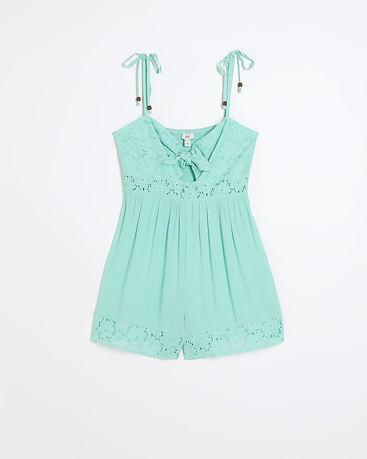 Blue aqua cut out playsuit