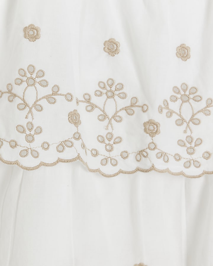 White Broderie Cami Top