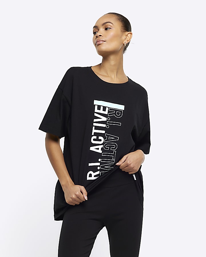 Black RI Active graphic t-shirt