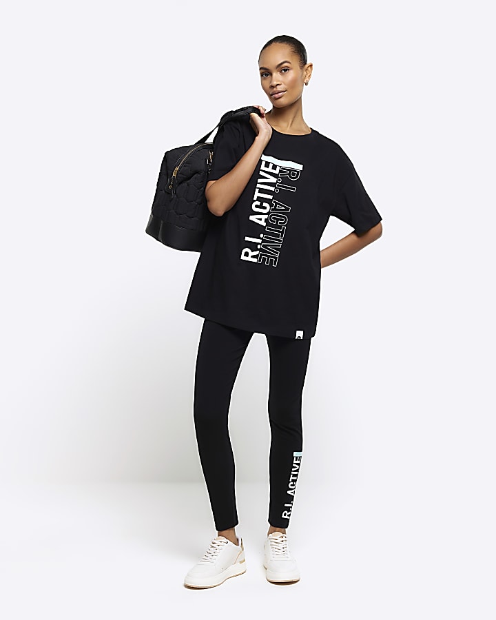 Black RI Active graphic t-shirt